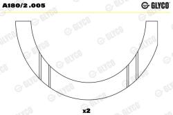 GLYCO Saiba distantier, arbore cotit GLYCO A180/2 . 005 (A180/2 .005)