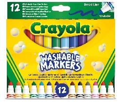 Crayola Crayola: Crayola: 12 db tompahegyű lemosható filctoll (58-8340)