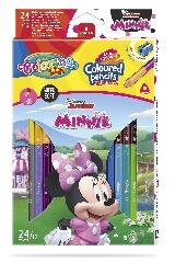 Colorino Kétoldalú háromszög alakú színes ceruza Minnie 12db (81710)