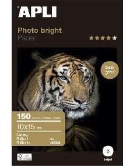 APLI Apli: Fotópapír, tintasugaras, 10x15 cm, 240 g, fényes, APLI "Photo Bright" 150 lap! csomag (11504)