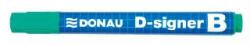 DONAU Donau: Táblamarker, 2-4 mm, kúpos, DONAU "D-signer B", zöld (7372001-06PL)