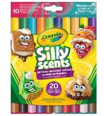 Crayola Crayola: Crayola Silly Scents: Kétoldalú, tompahegyű filctoll készlet - 10 db-os (58-8344)