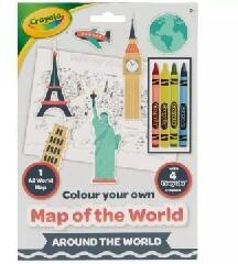 Crayola Crayola: Crayola: Színezhető világtérkép zsírkrétával, A2 (15693)