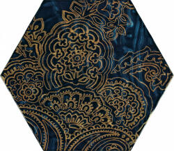 Paradyz My Way Urban Colours Blue Inserto Heksagon B 19, 8x17, 1 Decor - furdoszobakiraly