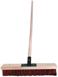  50cm erősített betonseprű vastag fa nyéllel