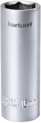 Fortum gyertyakulcs dugófej gumírozott 1/2" 16mm