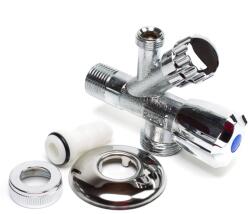 MOFÉM 1/2"-3/8"-3/4" kombinált sarokszelep MOFÉM
