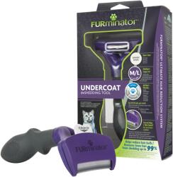 FURMINATOR Instrument de pieptănat subparul pentru pisici cu păr scurt din rase medii și mari