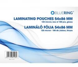 Bluering lamináló fólia 54x86mm, 125 micron, 100db/doboz (LAMM5486125MIC)