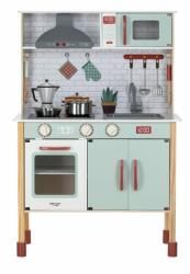 Free2Play Bucatarie copii lemn, Free2Play, Mini Chef, Cu efecte de sunet si lumina, Cu accesorii, 70 x 30 x 104 cm, Conform cu standardele europene EN71-1; 2018, EN71-2: 2020, EN71-3: 2021 (80579)