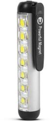 PHENOM LED-es zseblámpa - munkalámpa móddal - 400 mAh akkumulátor - XPE + SMD LED - 500 lm - IP55 - ezüst (18580A)