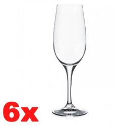RCR Cristal Set 6 Pahare Sampanie RCR Cristal Cu Picior Daily Rcr 18Cl Sticla Cristalina Luxion Transparent (45554020006SET) Pahar