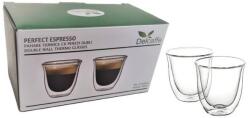 Del Caffe Set 2 Pahare Thermo Cu Pereti Dubli Del Caffe Espresso 80ml Transparent (ESPRESS80)