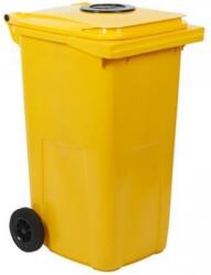  Pubela de exterior din plastic pentru deseuri sortate cu fanta, volum 240 l, galbena M1208014 Cos de gunoi