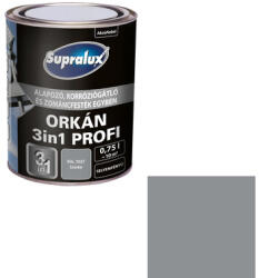 Supralux Orkán 3in1 Profi zománcfesték fémre, selyemfényű RAL 7037 szürke 0, 75 l (5615656)