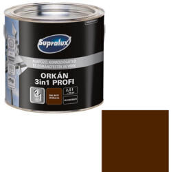 Supralux Orkán 3in1 Profi zománcfesték fémre, selyemfényű RAL 8011 dióbarna 2, 5 l (5615638)