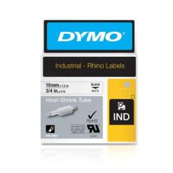 DYMO Tub termocontractabil plat Dymo D1 19mm alb/negru