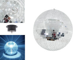 Thunder Germany MB-30 Diszkógömb, tükörgömb 12″ (30 cm) + forgató motor - mkaudio