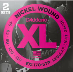D'Addario EXL170-5TP Set de 5 corzi pentru bas (EXL170-5TP)