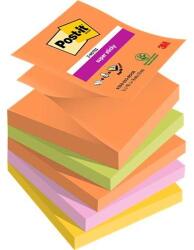 3M Öntapadó jegyzettömb, "Z", 76x76 mm, 5x90 lap, 3M POSTIT "Super Sticky Boots", vegyes színek (LPR3305SSBO) - jatekotthon