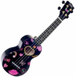 Mahalo Heart Heart Black Сопрано укулеле (<![CDATA[MA1HE-BK]]>)