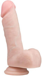EasyToys - dildo cu ventuză, cu testicule - 17, 5cm - culoare naturală (8718627526415) Dildo
