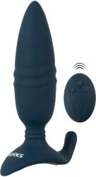 Anos - vibrator anal cu telecomandă, cu funcție de împingere (albastru) (54017800000) Vibrator