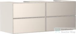 Hansgrohe XEVOLOS E 137x55 cm-es 4 fiókos fali szekrény pult nélkül, matt/metál homok 54197790 (54197790)