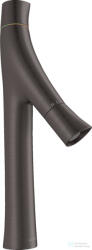 Hansgrohe AXOR STARCK Organic kétkaros mosdó csaptelep nem zárható leeresztővel, szálcsiszolt fekete króm 12012340 (12012340)