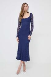 Bardot ruha sötétkék, maxi, testhezálló - sötétkék XS