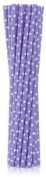 Godan Purple Dots Lila Pöttyös Papírszívószál - 12 db (MLG124118)