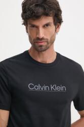 Calvin Klein pamut póló fekete, férfi, nyomott mintás, K10K113587 - fekete M