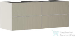 Hansgrohe XEVOLOS E 137x55 cm-es 4 fiókos fali szekrény pult nélkül, matt homok/texturált bronz 54197390 (54197390)