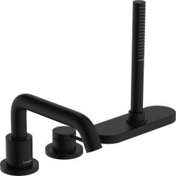 Hansgrohe Tecturis S, 3 lyukú csaptelep a kád szélén, fekete matt, HAN-73447670 (HAN-73447670)