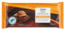 Tesco tejcsokoládé karamell töltelékkel 100 g