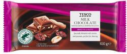 Tesco tejcsokoládé mazsolával és földimogyoró darabokkal 100 g