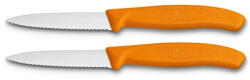 Victorinox Swiss Classic hámozókés, recézett pengével (8 cm) 2 részes, narancssárga (6_7636_L119B)