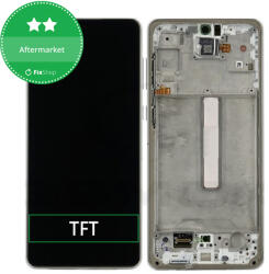 Samsung Galaxy A73 A736 - LCD Kijelző + Érintőüveg + Keret (White) TFT, Fehér