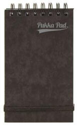Pukka Pad Jegyzetfüzet, 127x76 mm, vonalas, 60 lap, PUKKA PAD "Pressboard", fekete (7275-PRS) - kreativjatek