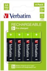 Verbatim Tölthetõ elem, AA ceruza, 4x2500 mAh, VERBATIM (4 db) (VAKUAA)