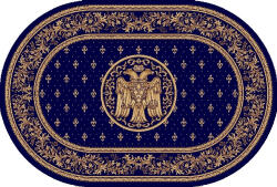 LOTOS Covor Lotos, Model Bisericesc, 15077, Oval, Albastru, Diverse Dimensiuni, 1800 gr mp (2211698677193) Covor