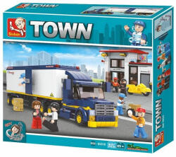 Sluban Town - Kék kamionos építőjáték készlet (M38-B0318)