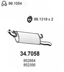 ASSO Toba esapament finala ASSO 34.7058 (34.7058) - automobilus