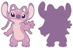  Disney Lilo és Stitch, A csillagkutya Angel formapárna, díszpárna 35x29 cm Velúr (AYM077070) - szukits