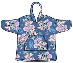 Disney Lilo és Stitch, A csillagkutya Hibiscus belebújós plüss polár takaró, poncsó 3-6 év