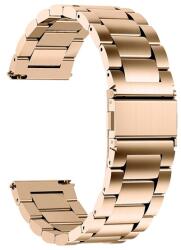 gigapack Pótszíj (univerzális, 20 mm, rozsdamentes acél, állítható, pillangó csat) ROZÉARANY Huawei Watch GT 2 42mm, Samsung Galaxy Watch Active 2 44mm (SM-R820N), Samsung Galaxy Watch Active 2 40mm ( (GP-1298