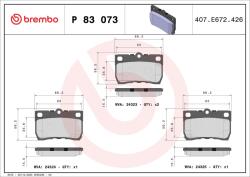 BREMBO set placute frana, frana disc BREMBO P 83 073 - automobilus