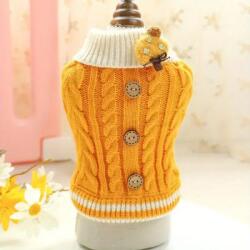 Tiger`s Heart Плетен пуловер за куче Yellow Cable Knit