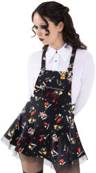 KILLSTAR дамска рокля KILLSTAR x CHUCKY - It's Time To Play Pinafore - Черна - KSRA010957