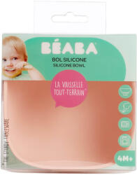 BEABA Bol din silicon cu ventuza, Roz, Beaba